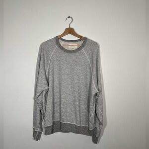 THE GREAT. THE COLLEGE SWEATSHIRT IN GREY SIZE 3/L